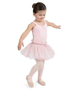 Girls Glitter Rose Tutu Tank Dress