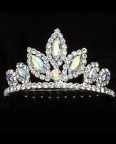  Tiara With Color Rhinestones