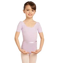 Child Short Sleeve Scooped Neck Ballet Leotard