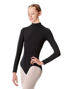 Girls Mock Neck Long Sleeve Dance Leotard Liana