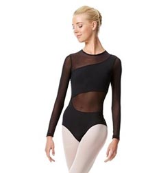 Womens Long Sleeve Mesh Dance Leotard Arabella