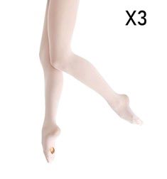 Girls Convertible Dance Tights - Triple Pack