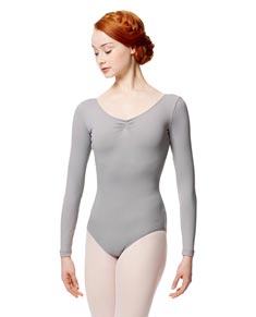 Adult Microfiber Long Sleeve Pinched Leotard Samantha