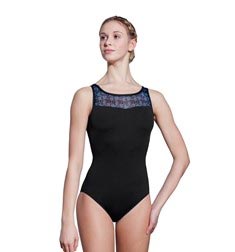 Adult Printed Mesh Back Tank Leotard Nora