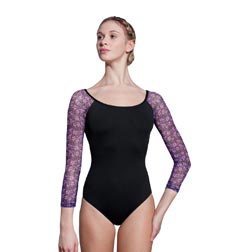 Adult Printed Mesh 3-4 Sleeve Leotard Tori