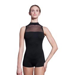 Adult Striped Mesh Short Unitard Kelly