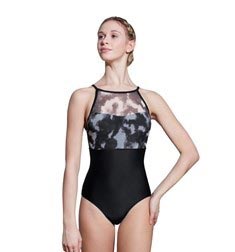 Adult Printed Mesh Camisole Leotard Sweetheart