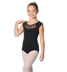 Girls Cap Sleeve Mesh Back Leotard Harriet