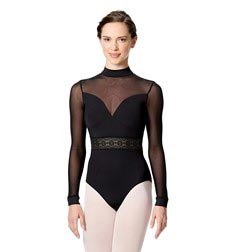 Womens Long Sleeve Performance Dance Leotard Gabriela