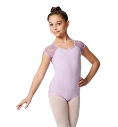 Girls Cap Sleeve Lace Dance Leotard Amita