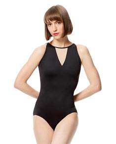 Adult Microfiber Mesh With Applique Leotard Edite