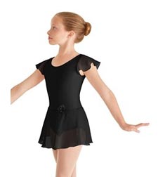 Childs Skirted Flutter Sleeve Ballet Leotard