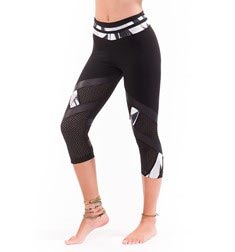 Adults Supplex Capri with Shiny Marble Print 