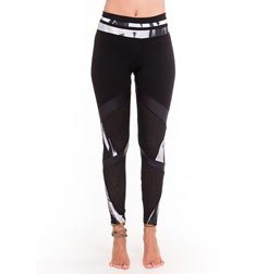 Womens High-Waist Supplex Long Leggings with Inserts