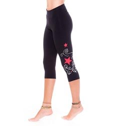 Adults Red Tulle Stars Supplex Capri 