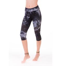 Womens Perforated Cyber Tie Dye Supplex Capri 