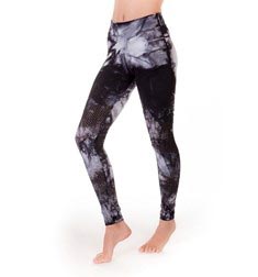 Adults Cyber Perforated Tie Dye Long Supplex Leggings