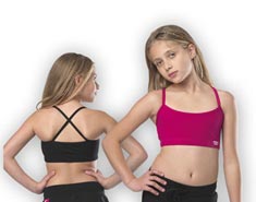 Girls Cross Back Dance Bra Top